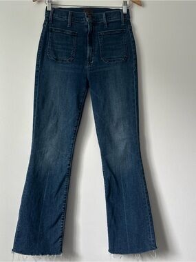 MOTHER Denim Jeans Women Size 26 x 27 Hustler Patch Pocket Ankle Fry High Waist